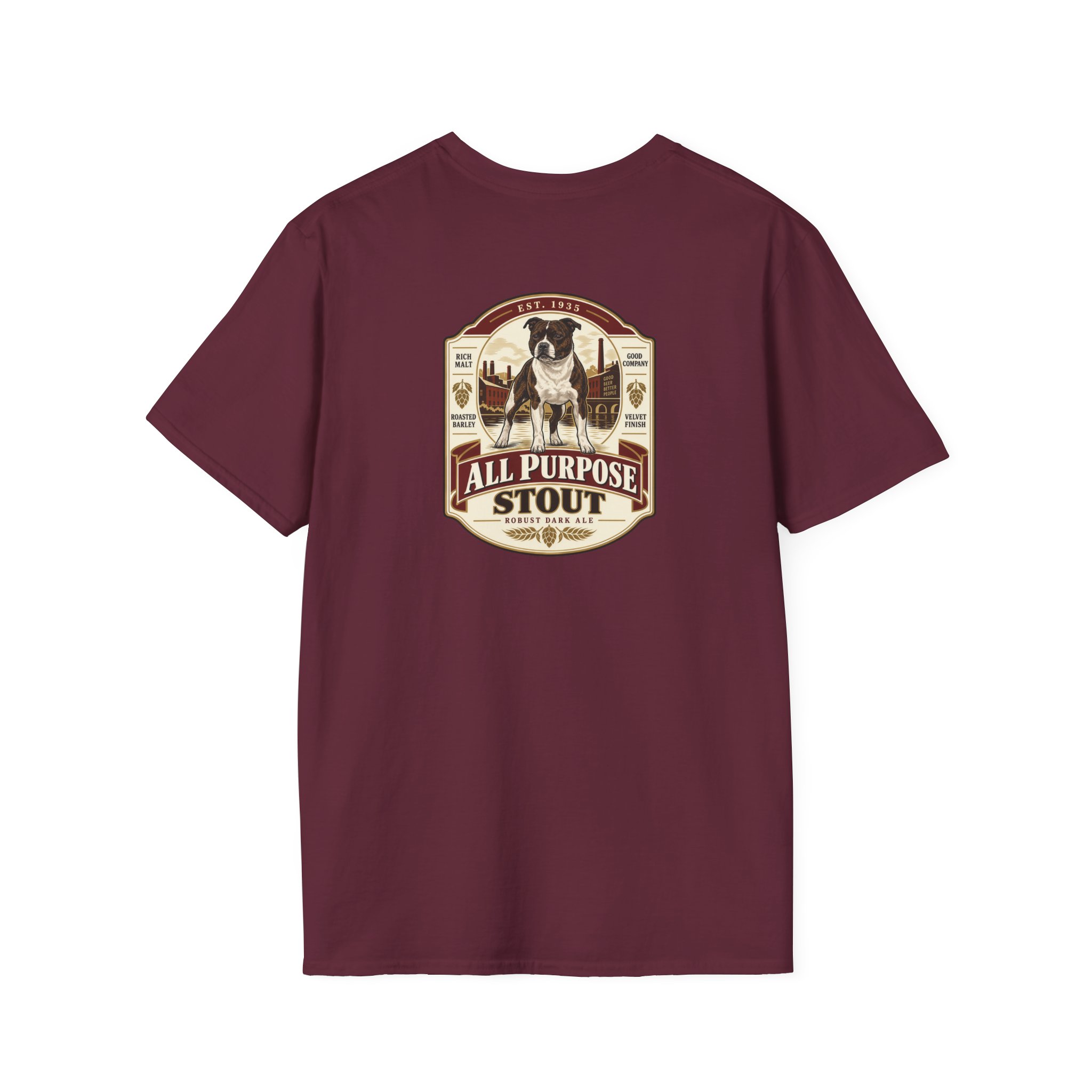 Vintage Beer Label - Stafford Softstyle T-Shirt - Image 8