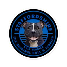 The Original Bull and Terrier bb Round Stickers, IndoorOutdoor
