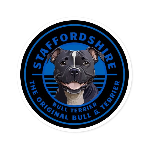 The Original Bull and Terrier bb Round Stickers, IndoorOutdoor