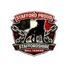 Stafford Proud Black Country Flag Sticker — Kiss-Cut Vinyl for Water Bottles, Cars & Crates