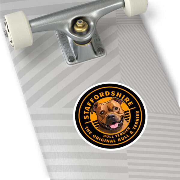 The Original Bull and Terrier red Round Stickers, IndoorOutdoor - Image 9