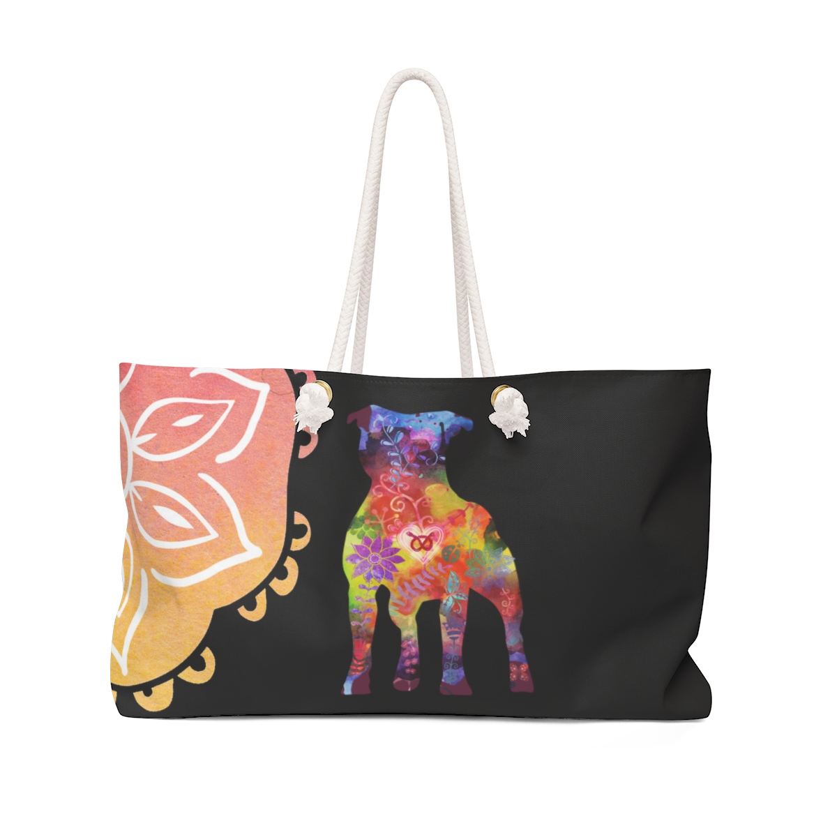 Black Watercolor Staffordshire Bull Terrier Weekender Bag - The ...