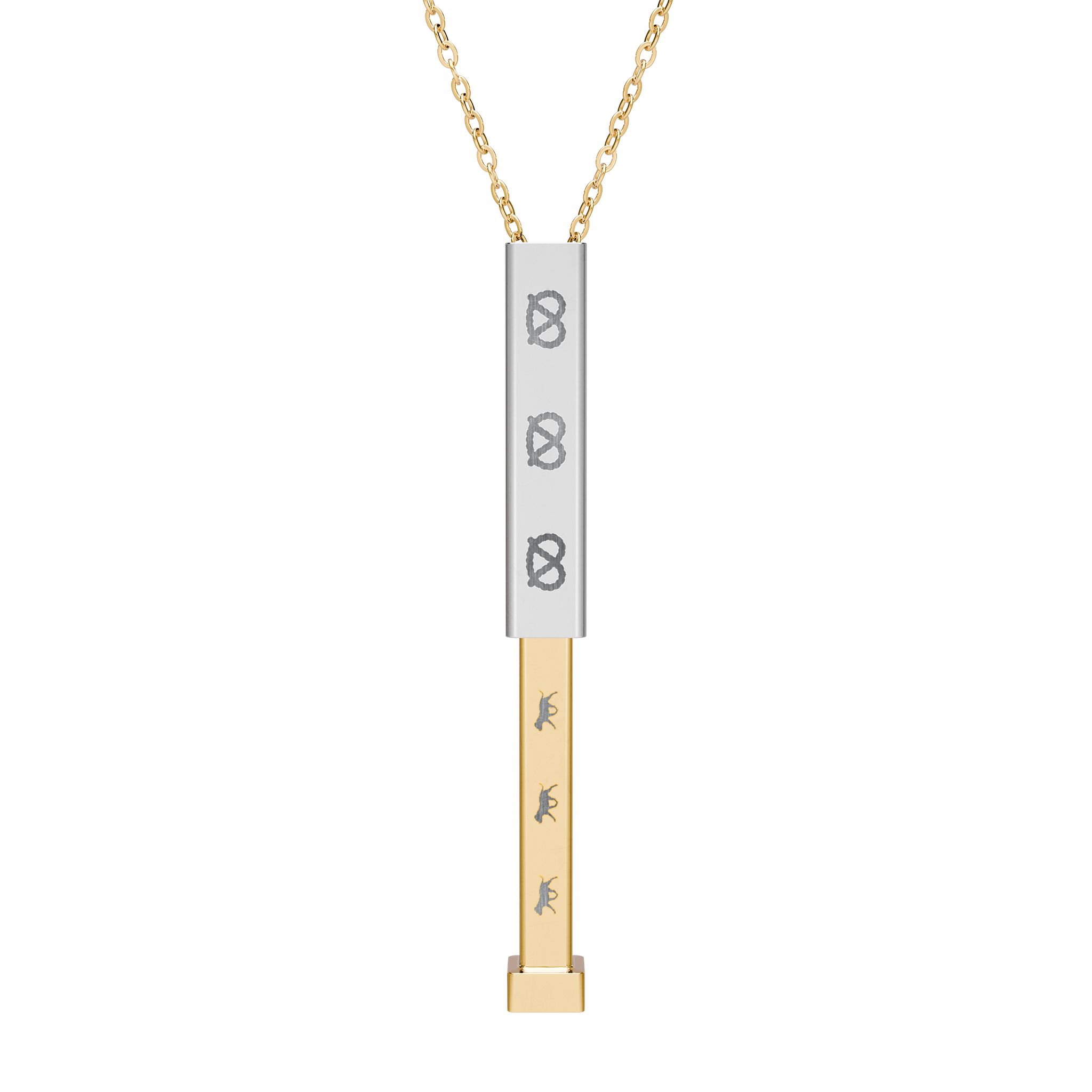 Hidden Message Sliding Bar Necklace — Engravable Secret Message Stafford Pendant - Image 4