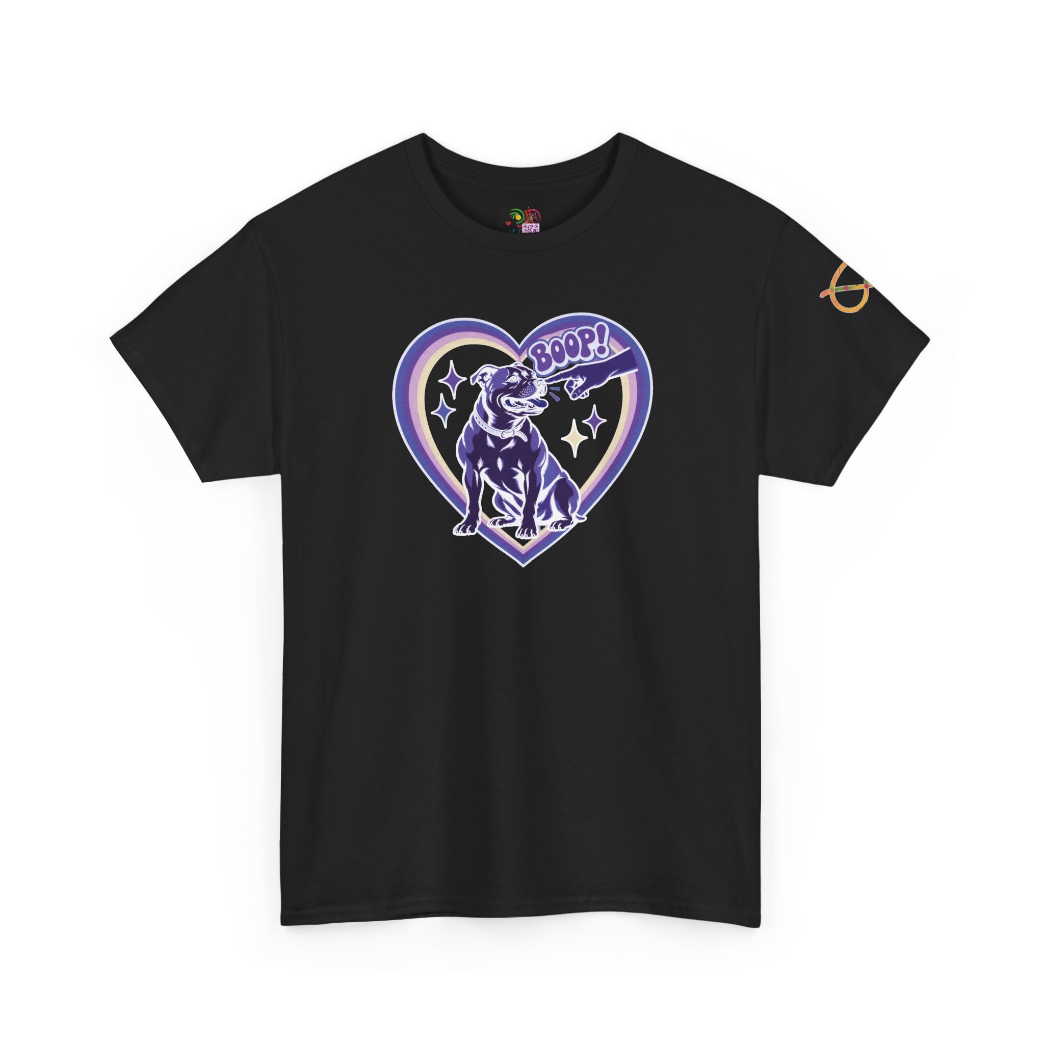 Boop! Vintage Heart Stafford Tee — Cute Retro Stafford Graphic T-Shirt (dark) - Image 3
