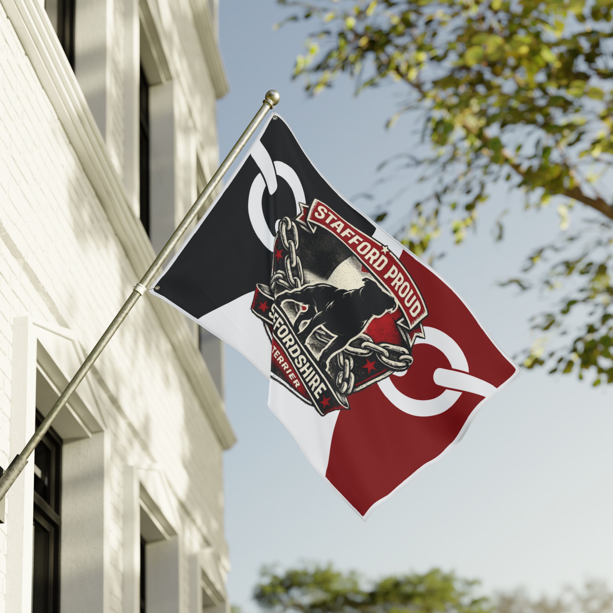 Stafford Proud Staffordshire Bull Terrier Flag — Double-Sided Flag - Image 9