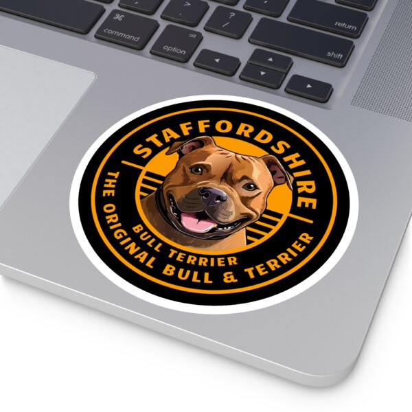 The Original Bull and Terrier red Round Stickers, IndoorOutdoor - Image 11