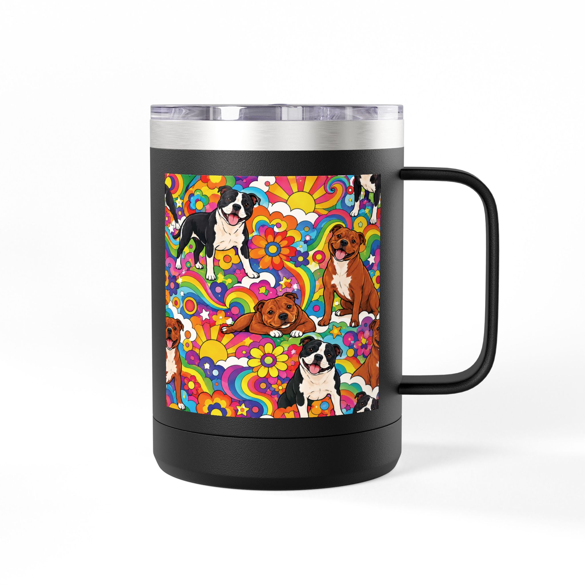 Peter Max Inspired Stafford Coffee Mug Tumbler, 15oz - Image 6
