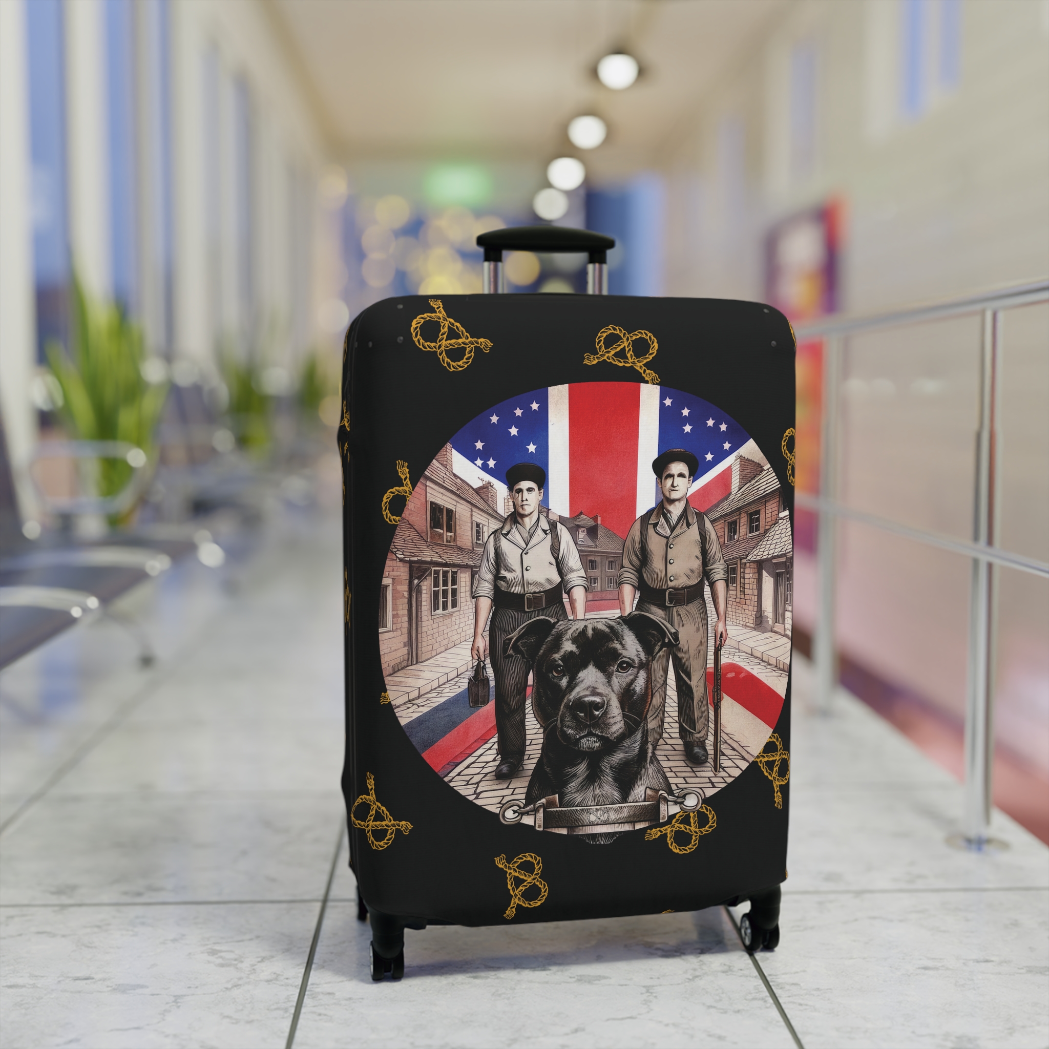 Stafford Union Jack Coal Miner Chain Maker Luggage Cover - Image 11