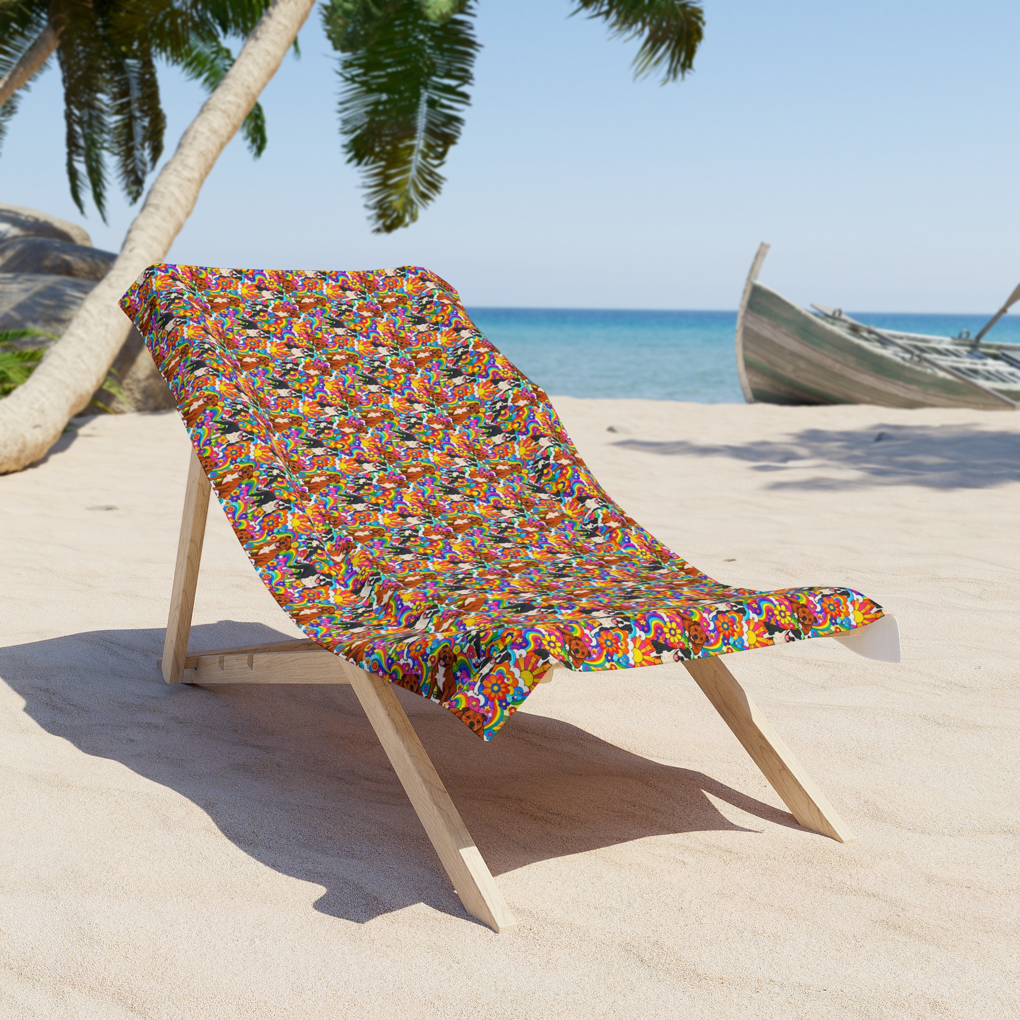 Peter Max Inspired Stafford Pattern Beach Towel - Image 2
