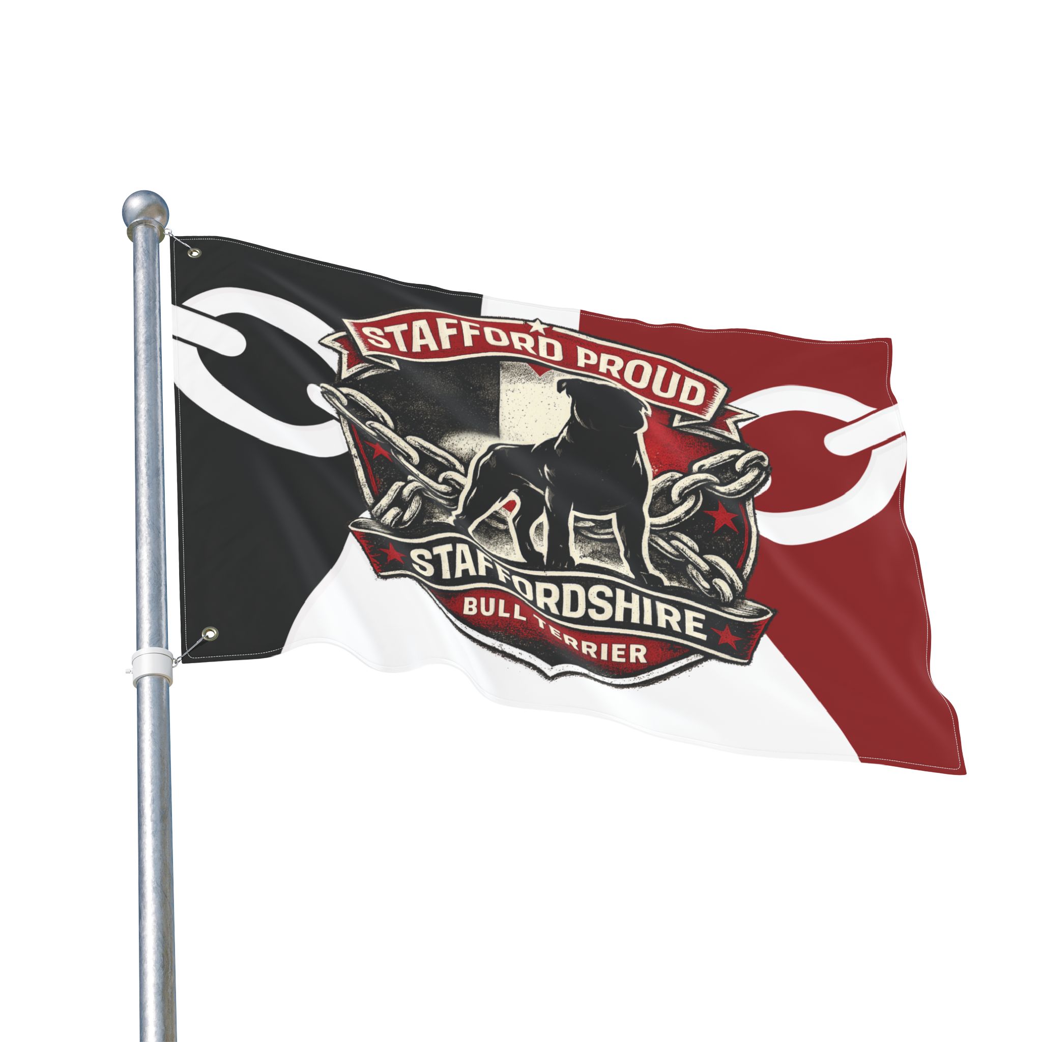 Stafford Proud Staffordshire Bull Terrier Flag — Double-Sided Flag - Image 14