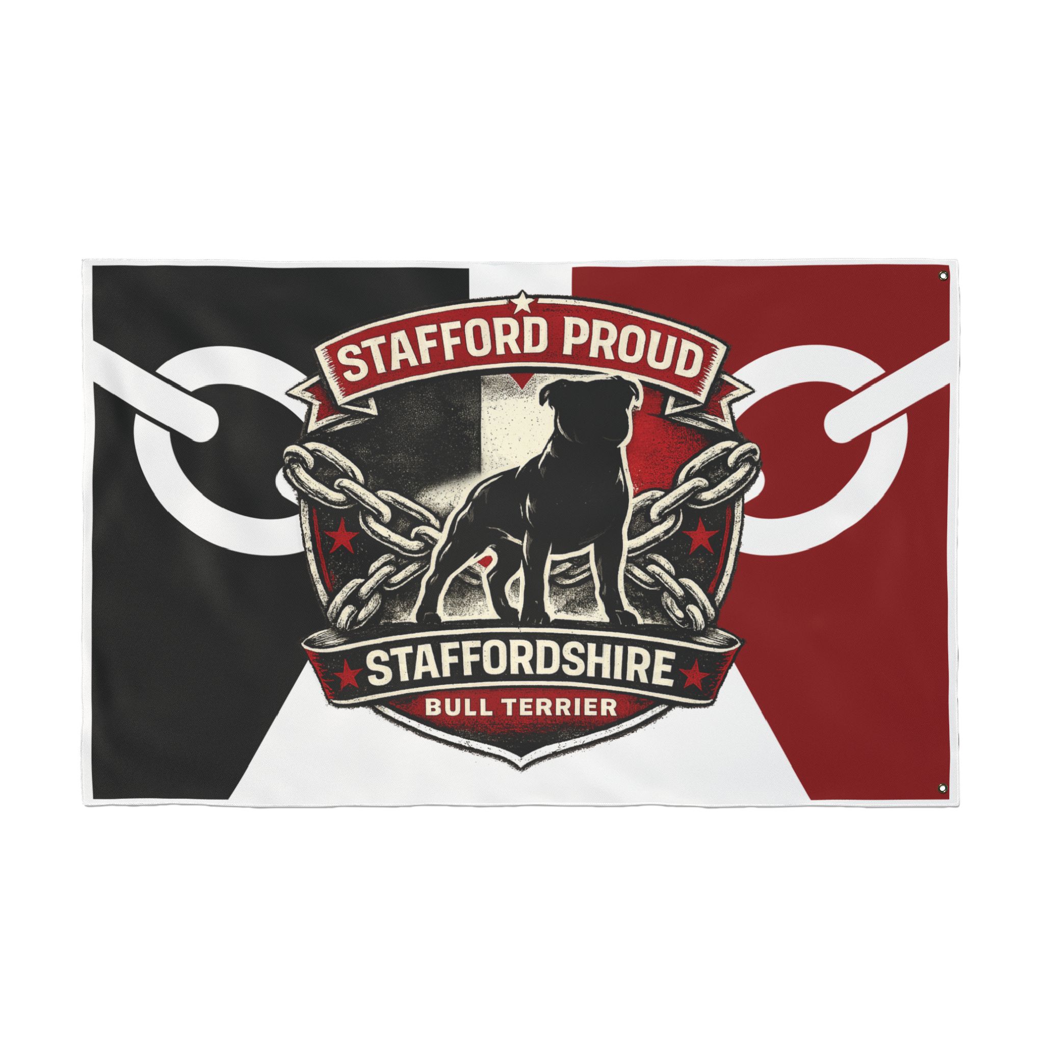 Stafford Proud Staffordshire Bull Terrier Flag — Double-Sided Flag - Image 10