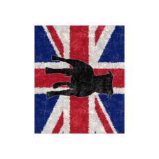 Crushed Velvet Stafford Union Jack painting Blanket