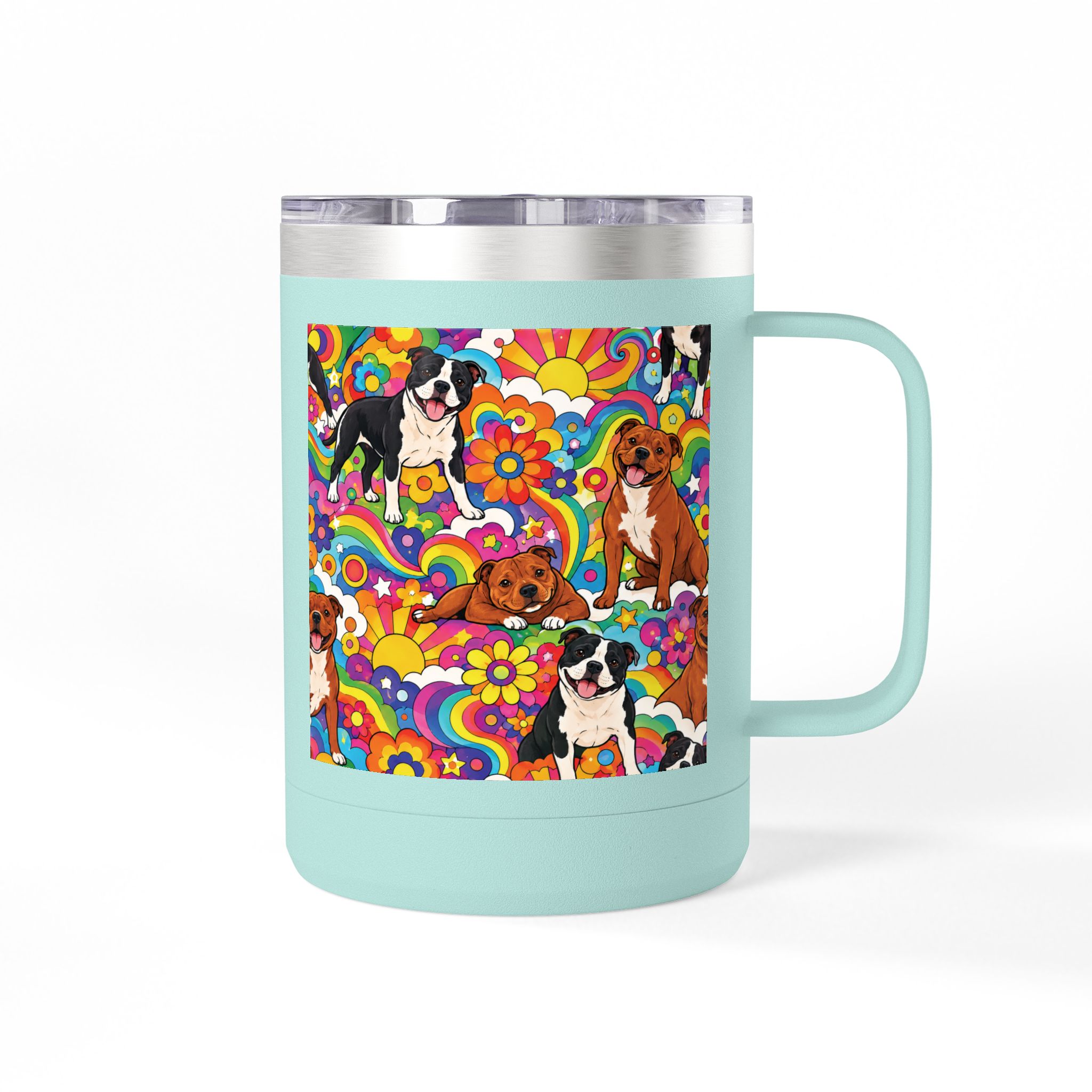Peter Max Inspired Stafford Coffee Mug Tumbler, 15oz - Image 18