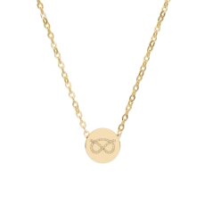 Stafford Knot Mini Circle Necklace (Engraving)