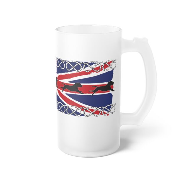 Union Jack Stafford Frosted Glass Beer Mug - Image 4
