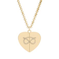 Engravable Hidden Message Heart Necklace — Secret Locket Pendant with Flip-Out Engraving