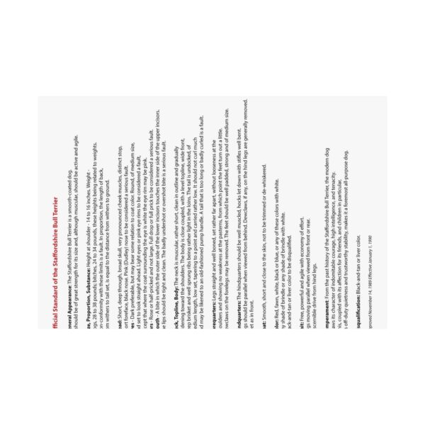 AKC SBT Breed Standard poster - Image 6