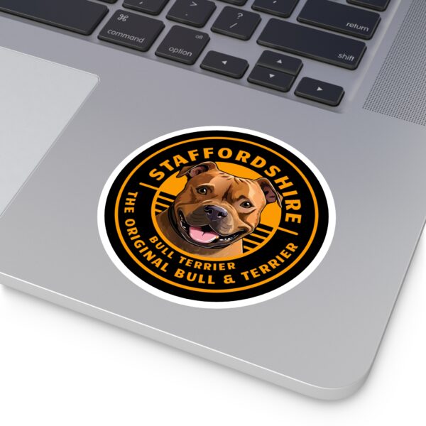 The Original Bull and Terrier red Round Stickers, IndoorOutdoor - Image 8