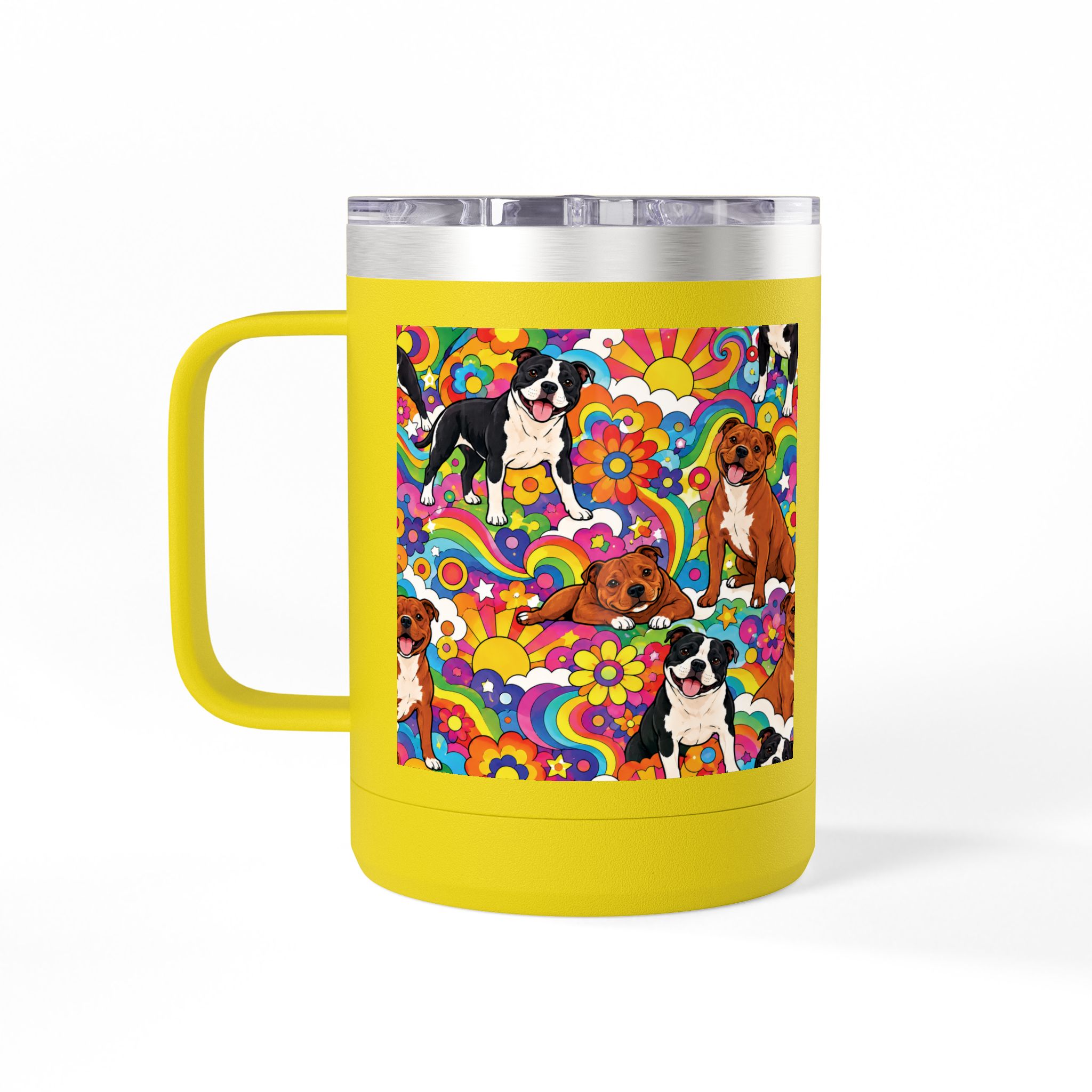 Peter Max Inspired Stafford Coffee Mug Tumbler, 15oz - Image 4