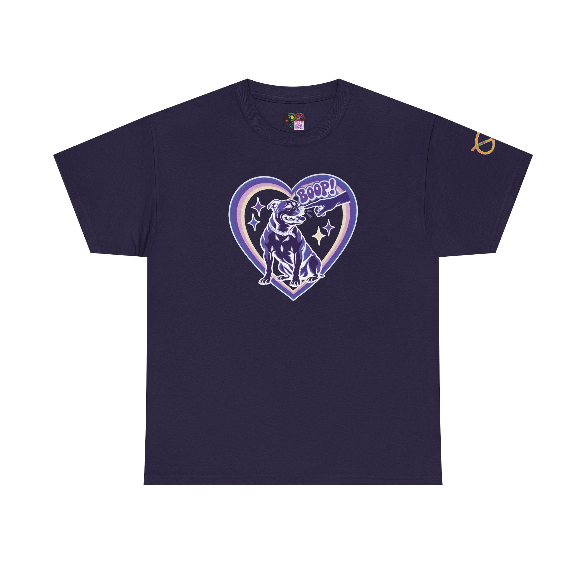 Boop! Vintage Heart Stafford Tee — Cute Retro Stafford Graphic T-Shirt (dark) - Image 5