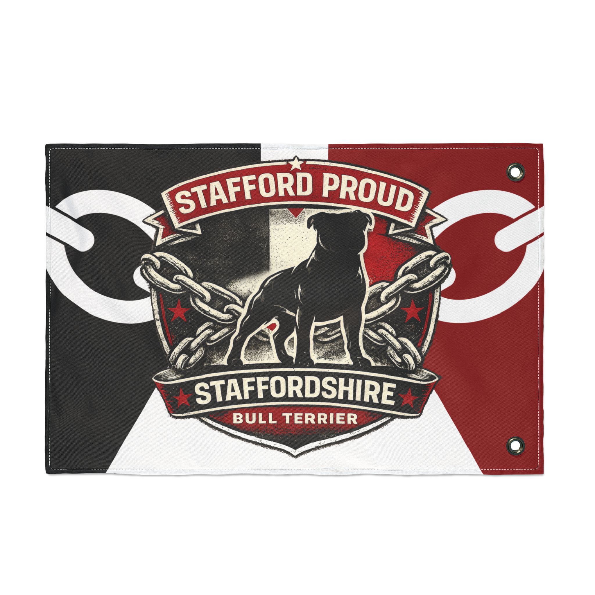 Stafford Proud Staffordshire Bull Terrier Flag — Double-Sided Flag - Image 5