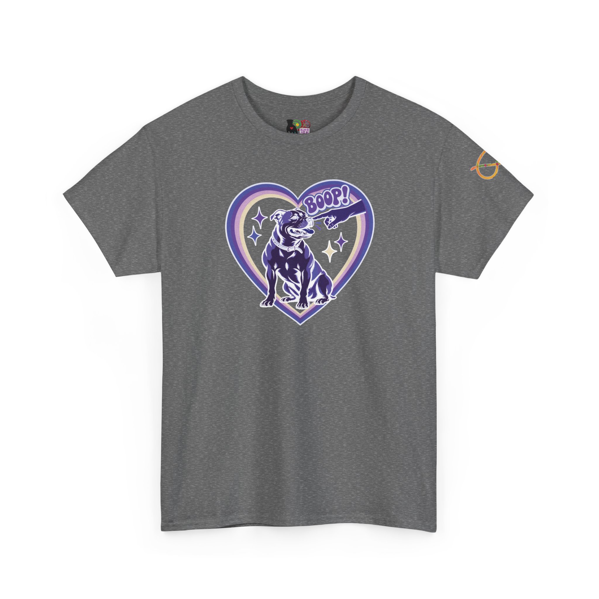 Boop! Vintage Heart Stafford Tee — Cute Retro Stafford Graphic T-Shirt (dark) - Image 15