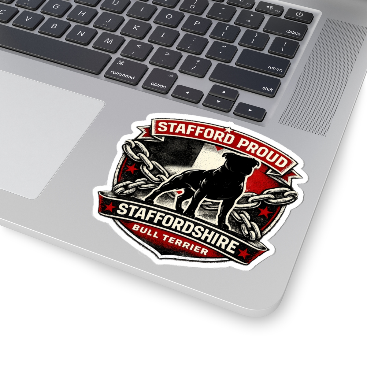 Stafford Proud Black Country Flag Sticker — Kiss-Cut Vinyl for Water Bottles, Cars & Crates - Image 5
