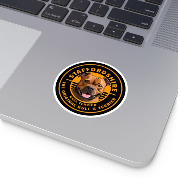 The Original Bull and Terrier red Round Stickers, IndoorOutdoor - Image 5