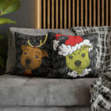 Nice and Naughty Stafford Holiday Spun Polyester Pillowcase (Covers)