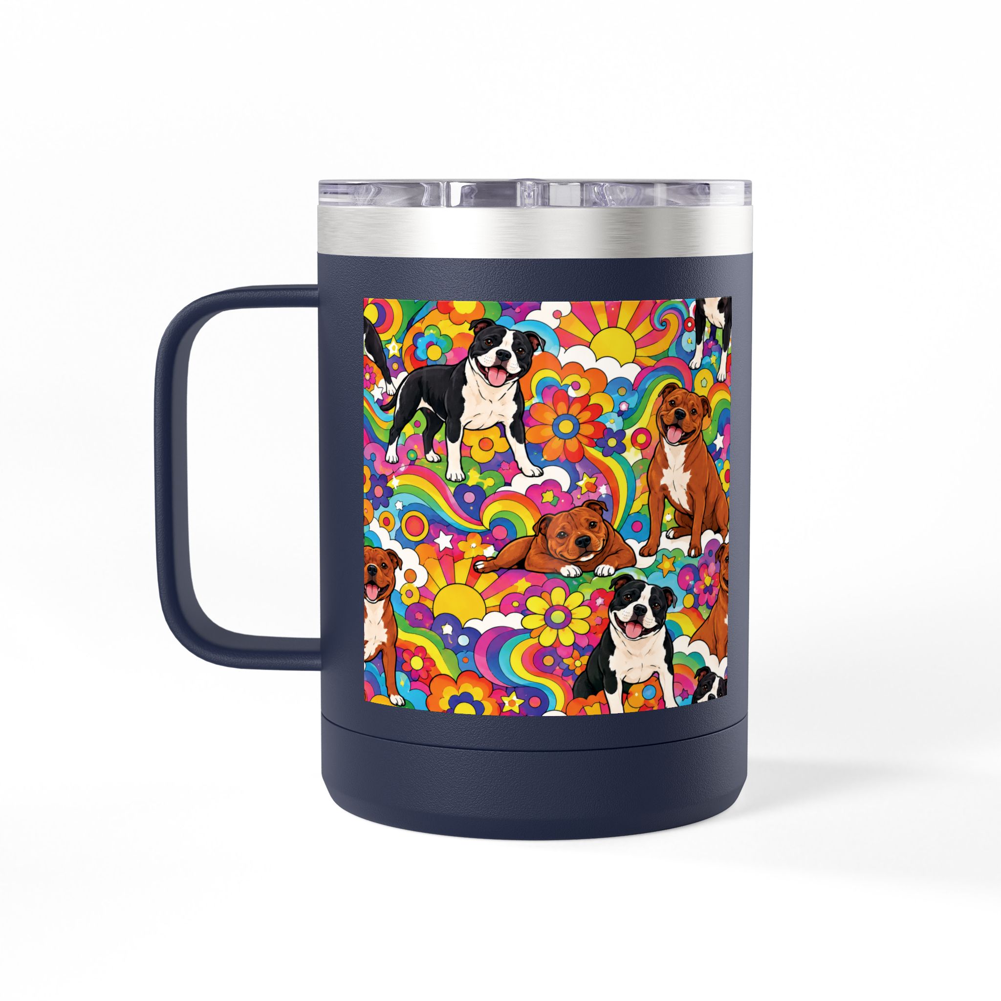 Peter Max Inspired Stafford Coffee Mug Tumbler, 15oz - Image 24