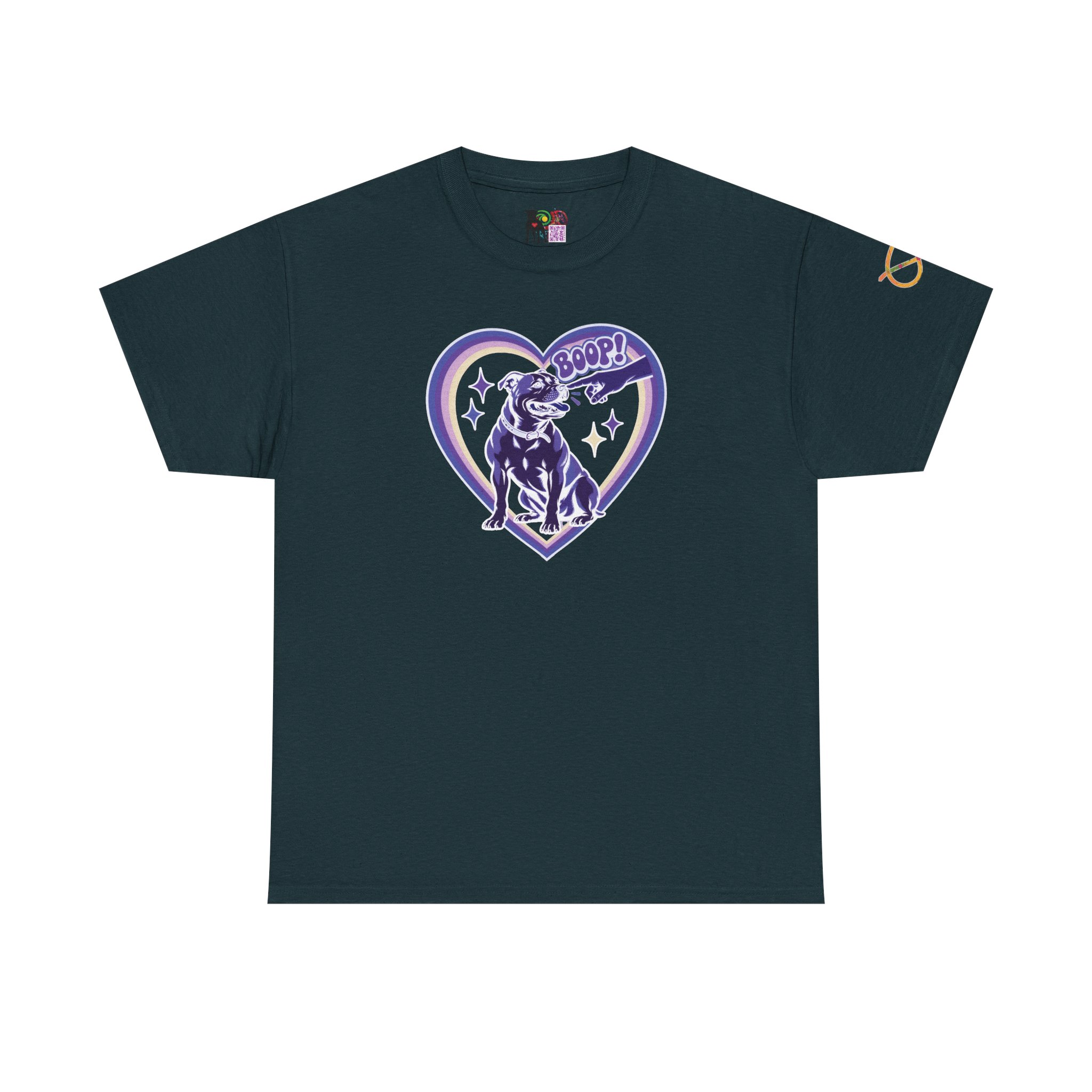 Boop! Vintage Heart Stafford Tee — Cute Retro Stafford Graphic T-Shirt (dark) - Image 9