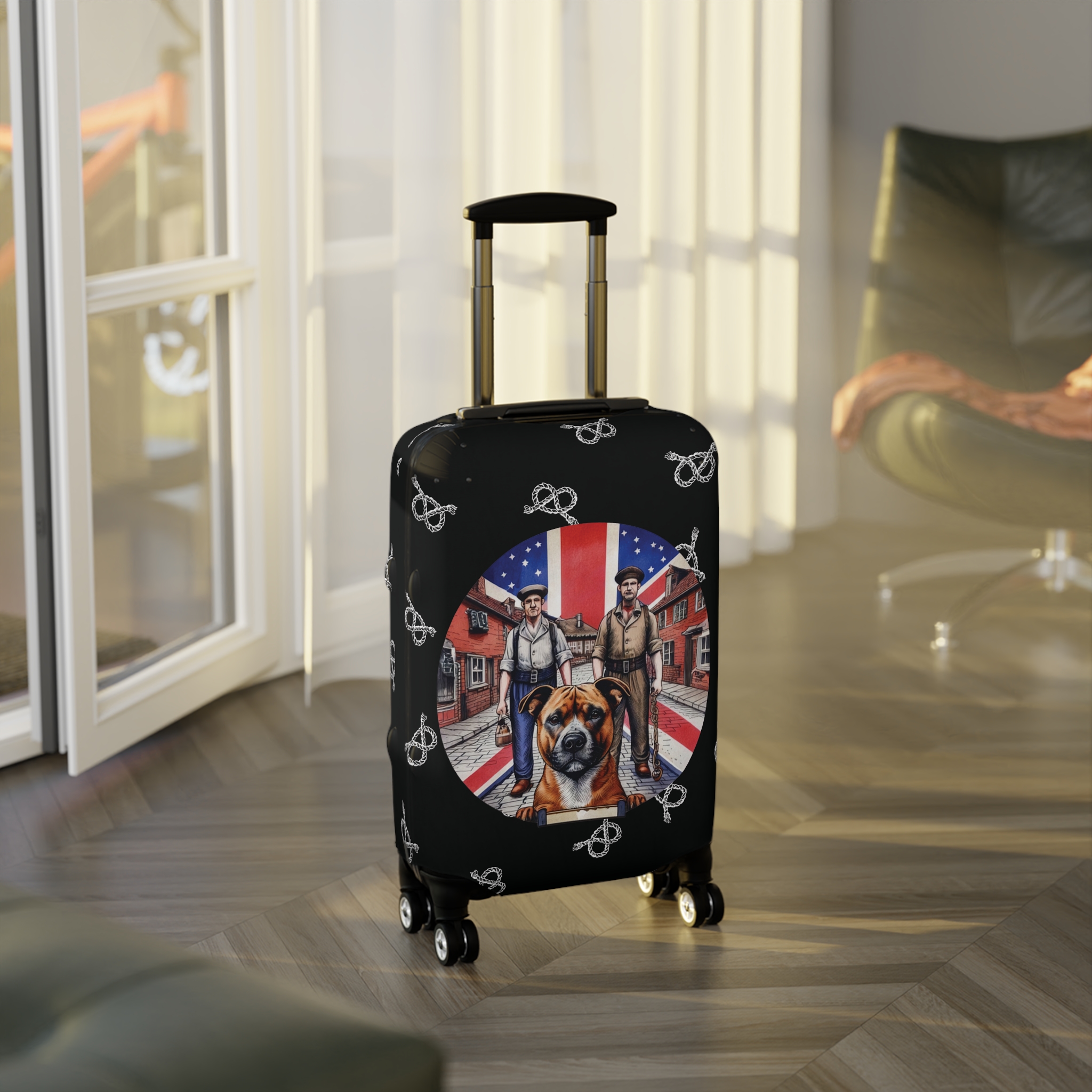 Stafford Union Jack Coal Miner Chain Maker Luggage Cover - Image 5
