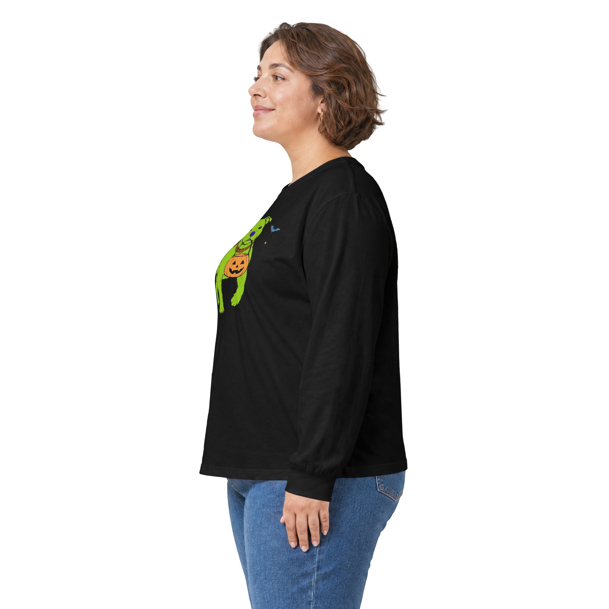 Halloween Trick or Treat Stafford Crewneck Long Sleeve Tee - Image 4