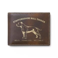 Leather Bi-Fold Wallet — Stafford Engraved Design, 'Bold. Fearless. Reliable.'