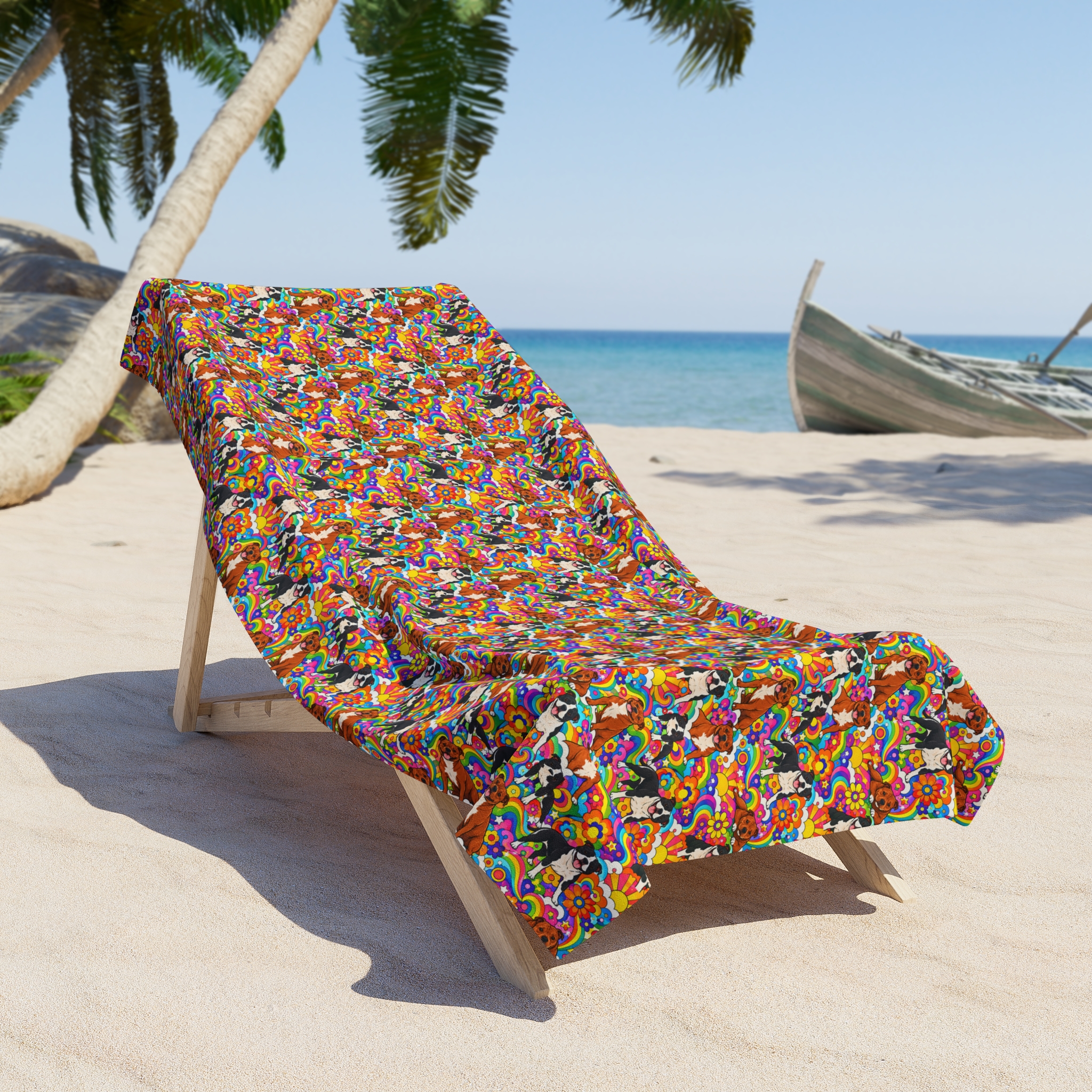 Peter Max Inspired Stafford Pattern Beach Towel - Image 4
