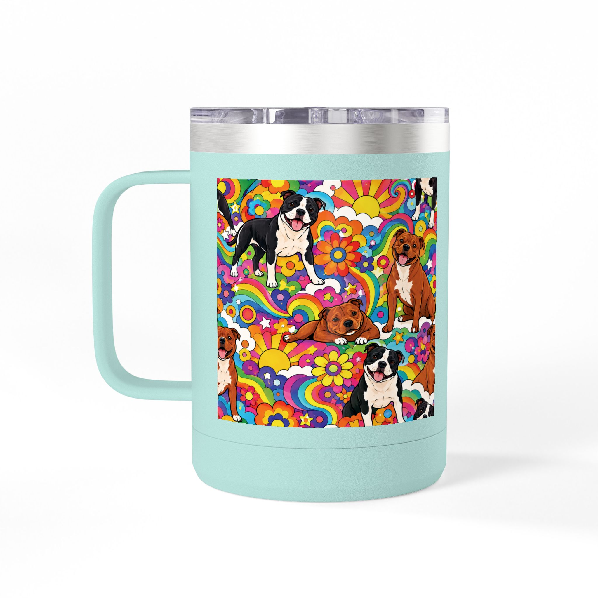 Peter Max Inspired Stafford Coffee Mug Tumbler, 15oz - Image 20