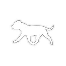 White Stafford Kiss-Cut Stickers